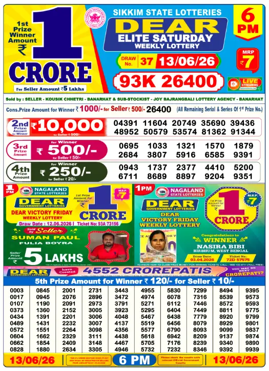 dear-lottery-sambad-6-pm-13-june-2026-winner-list