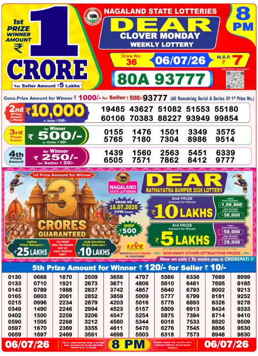 dear-lottery-sambad-8-pm-6-july-2026-winner-list